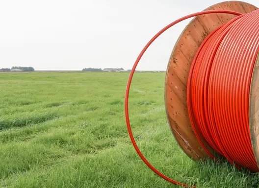 Orange broadband in green field